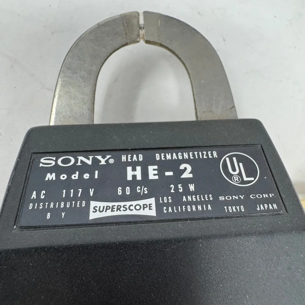 Sony HE-2 Head Demagnetizer Vintage Audio Tape Deck Maintenance Tool Tested